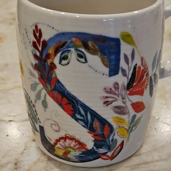 Anthropologie Starla M Halfmann Monogram Mug - Picture 2 of 6